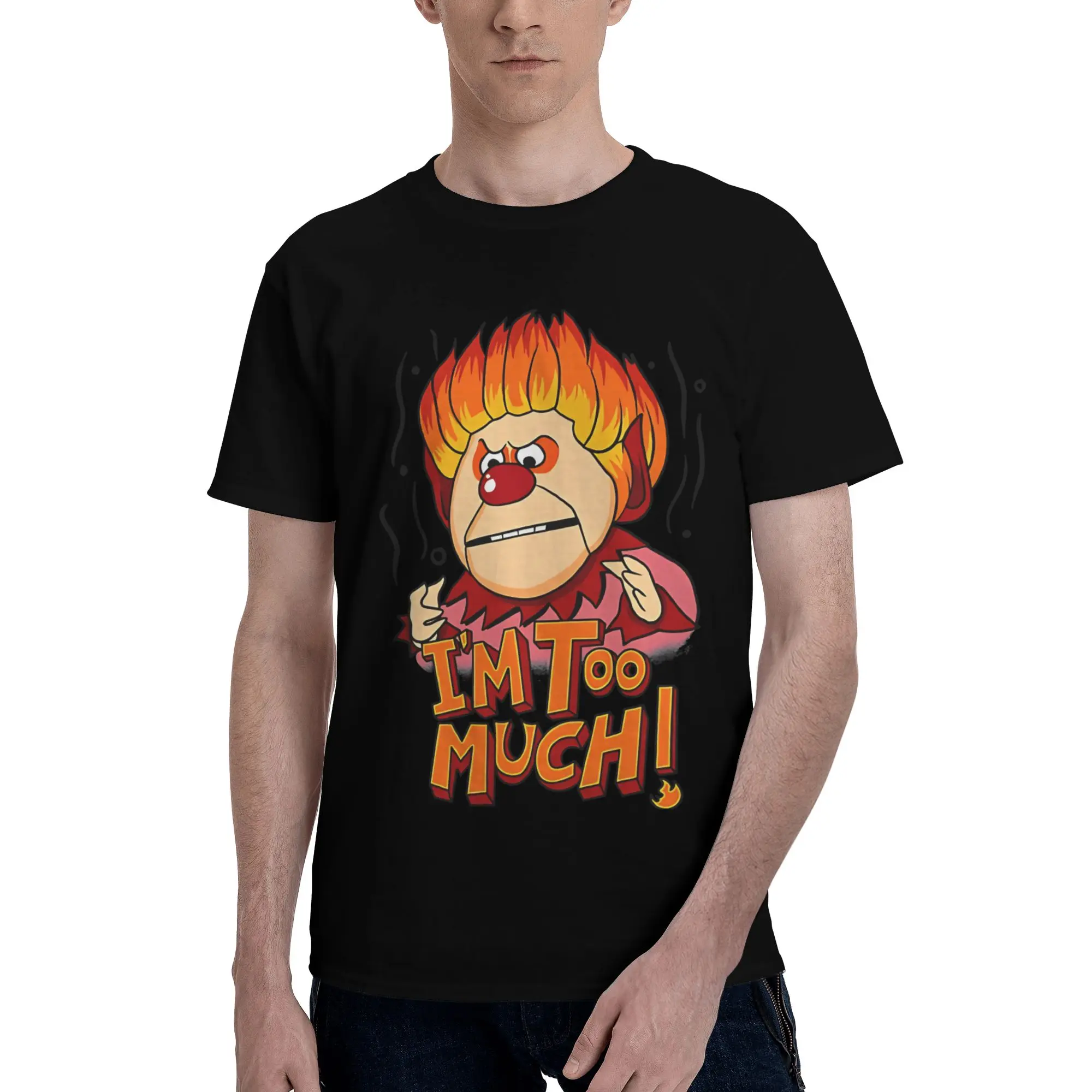 Heat Miser Funny Graphic 100% Cotton T-Shirt Miser Brothers Tees Tops For Men
