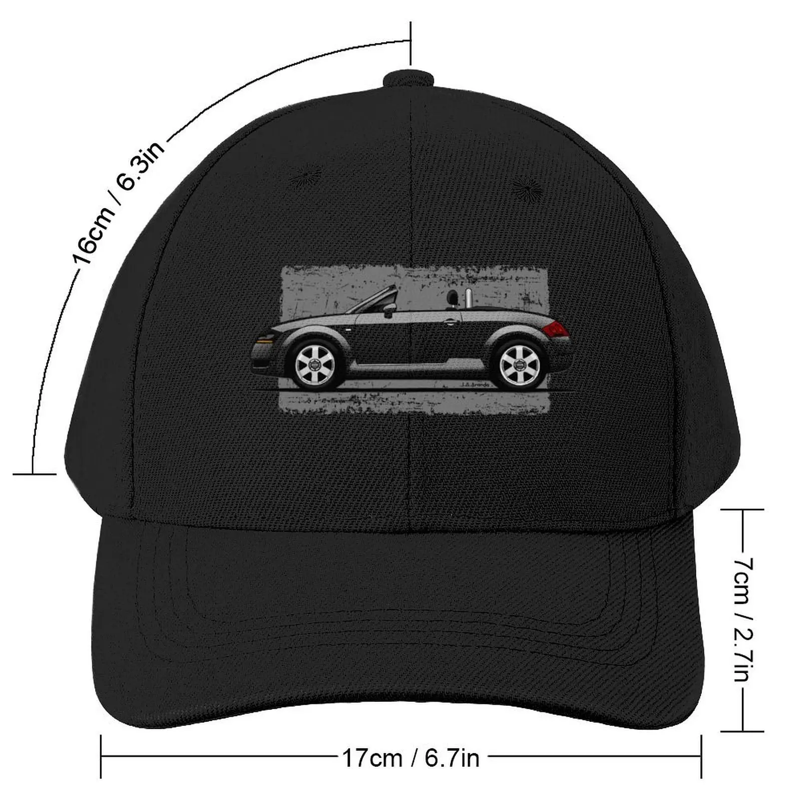 My hand drawing of the German roadster (transparent) Baseball Cap Fluffy Hat Vintage Military Cap Man Visor Men Women's