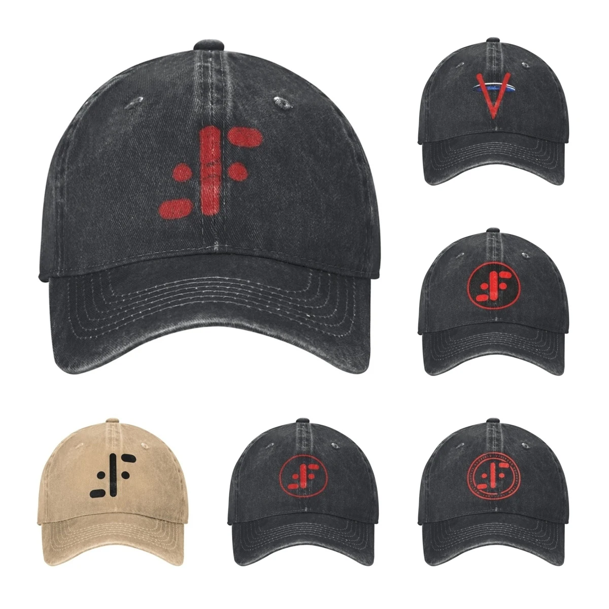 

Casual V TV Series The Visitors Insignia Baseball Caps Distressed Denim Headwear Aliens Outdoor All Seasons Travel Soft Hats