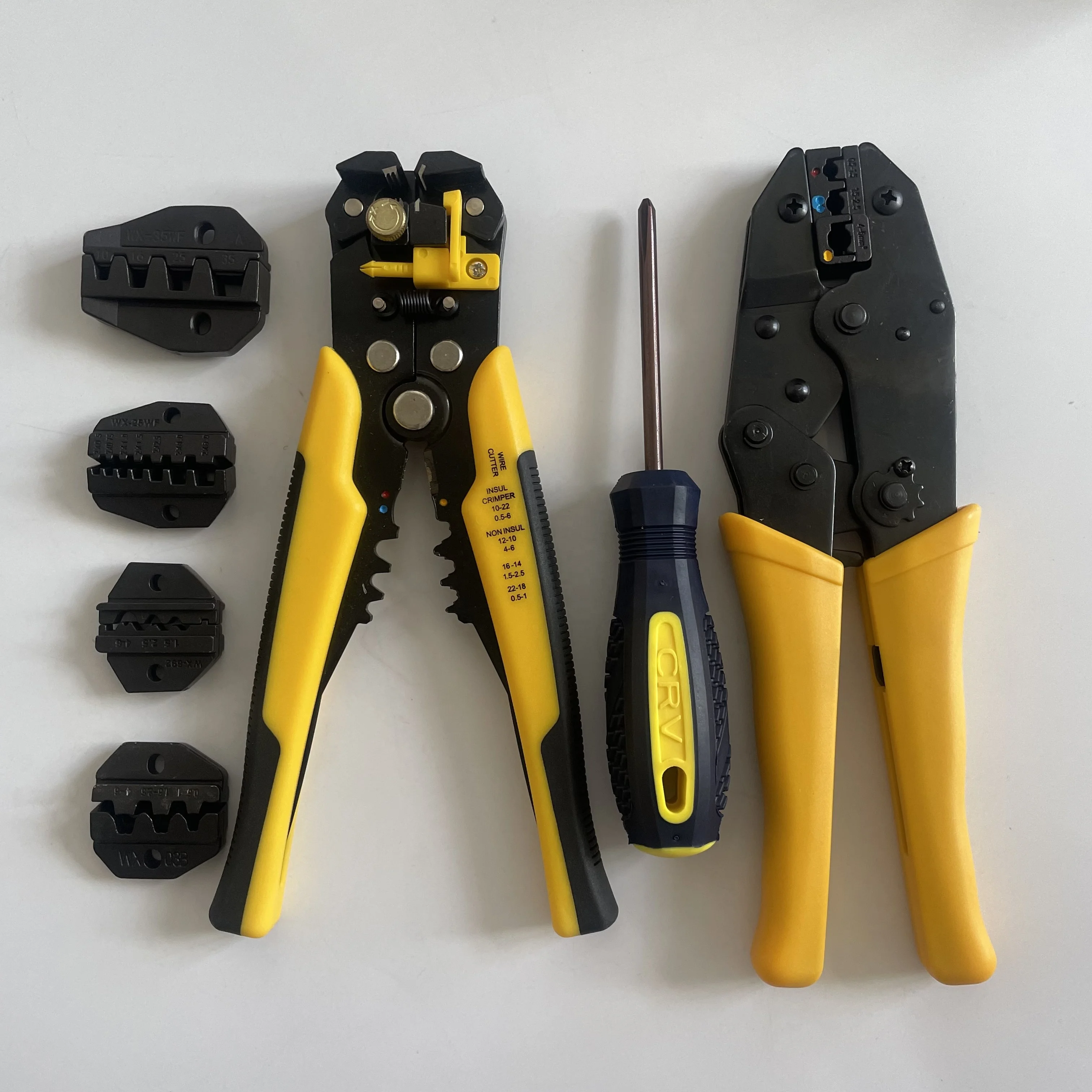 Steel Electrical Hand Crimping Tool Set Wire Crimper Plier With 4 Jaws Multifunctional Wire Stripper OEM