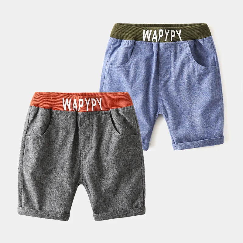 Boys' cropped pants2024Children's Summer Shorts Baby Fashion Bermuda Shorts Trendy One Piece Dropshipping