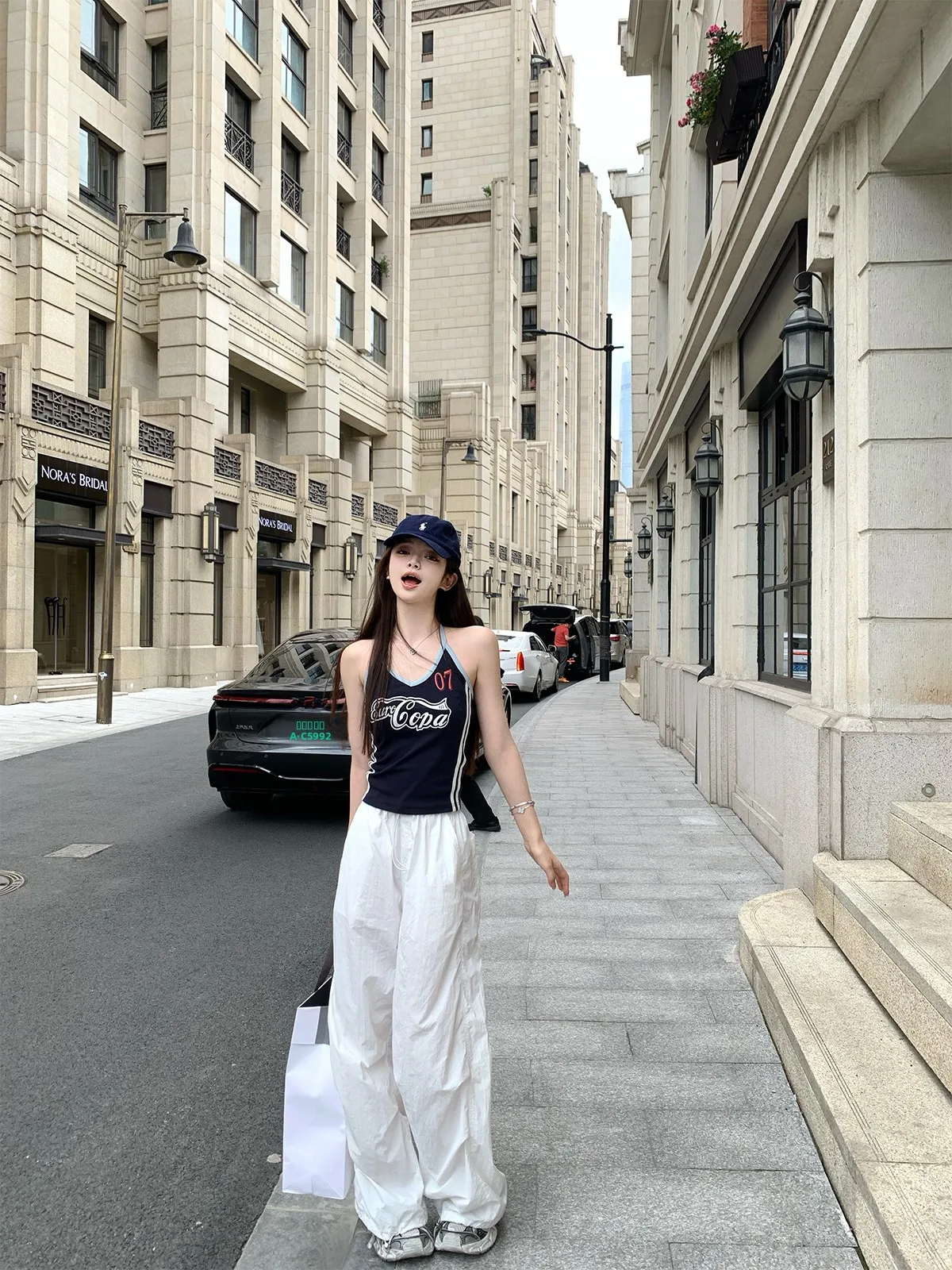 

Женские повседневные брюки Chen Jin: летние, тонкие, широкие, в американском ретро-стиле, для дерзких девушек, свободного кроя, в стиле INS