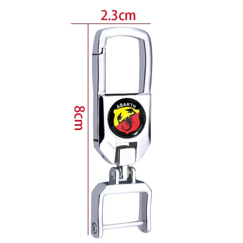 Metals Car Key Charms Auto Decoration Styling Accessories For Abarth Fiat Ducato 500 500L 124 Spider Coupe Panda Doblo Car Goods