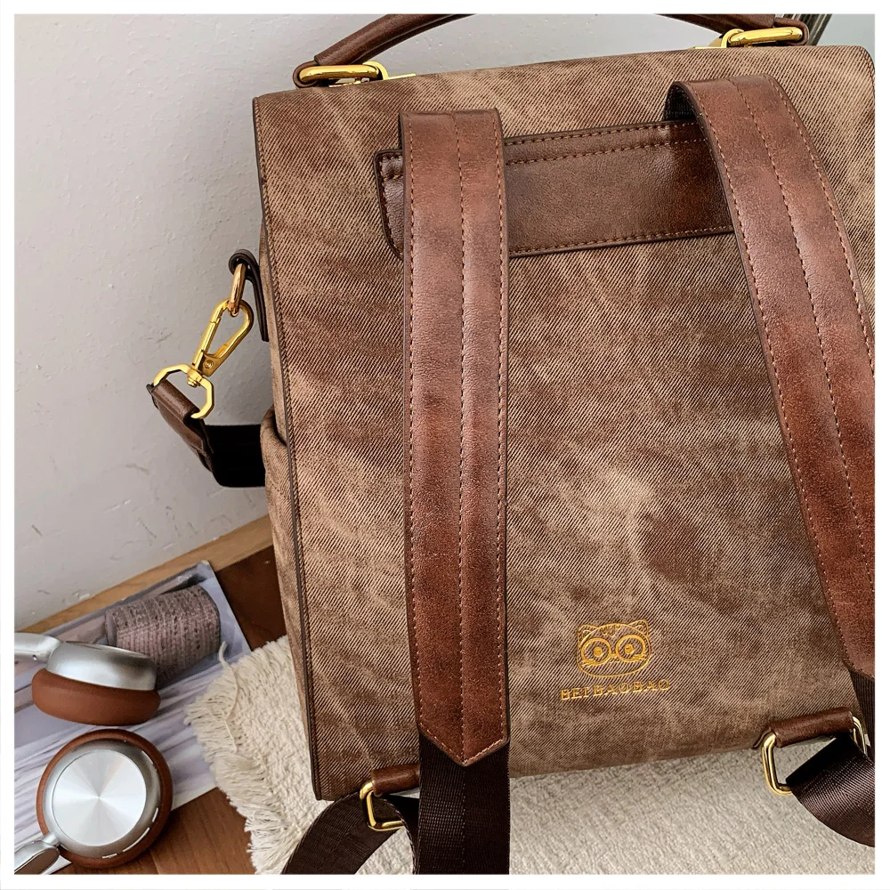 【Gran oferta】Mochila moderna, bolso de hombro para mujer, mochila de gran capacidad con cierre y bolso de mano informal con doble correa para los hombros.