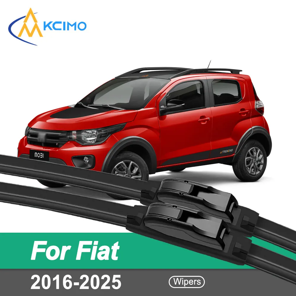 

For Fiat Mobi 2016-2025 Front Windshield Wiper Blades 2pcs Quiet Rain Windscreen Window Accessories 2022 2023 2024