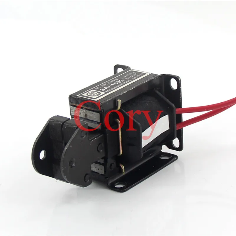 1Pc Push Pull Type Frame DC Solenoid Electromagnet Magnet 220V 10mm Stroke 0.6kg SA-1092