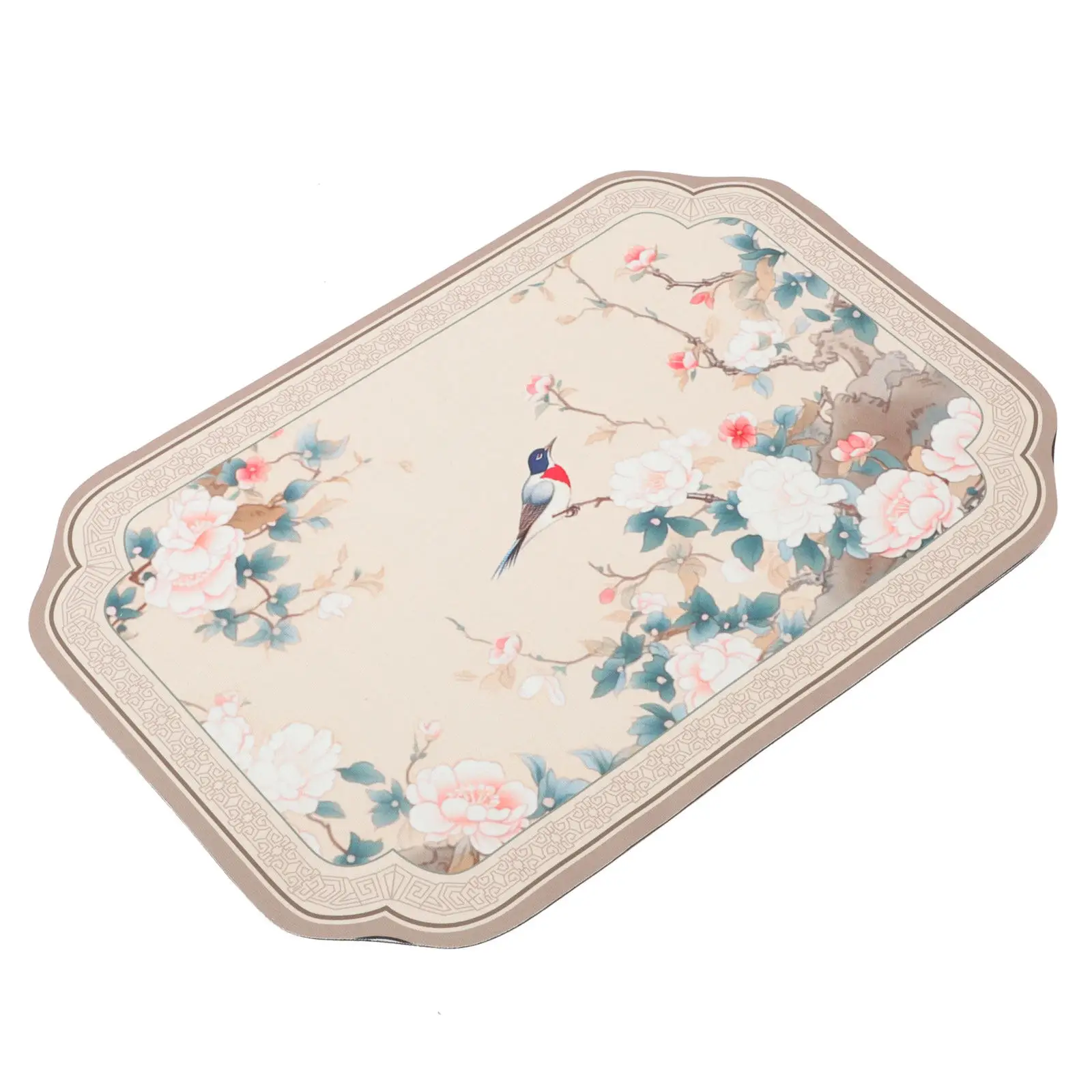 

Коврик для ванной в китайском стиле с цветочным узором, моющийся, влаговпитывающий, нескользящий, для душа, износостойкий, для прихожей