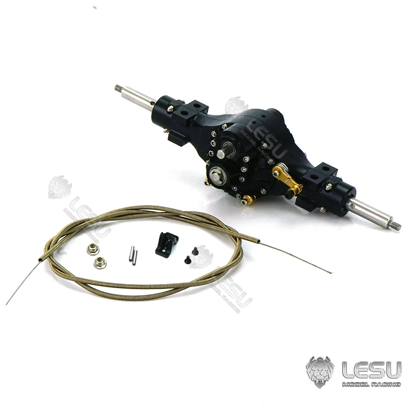 LESU 1/16 truck tractor DIY German bruder axle upgrade 10003 rear through axle differential lock version