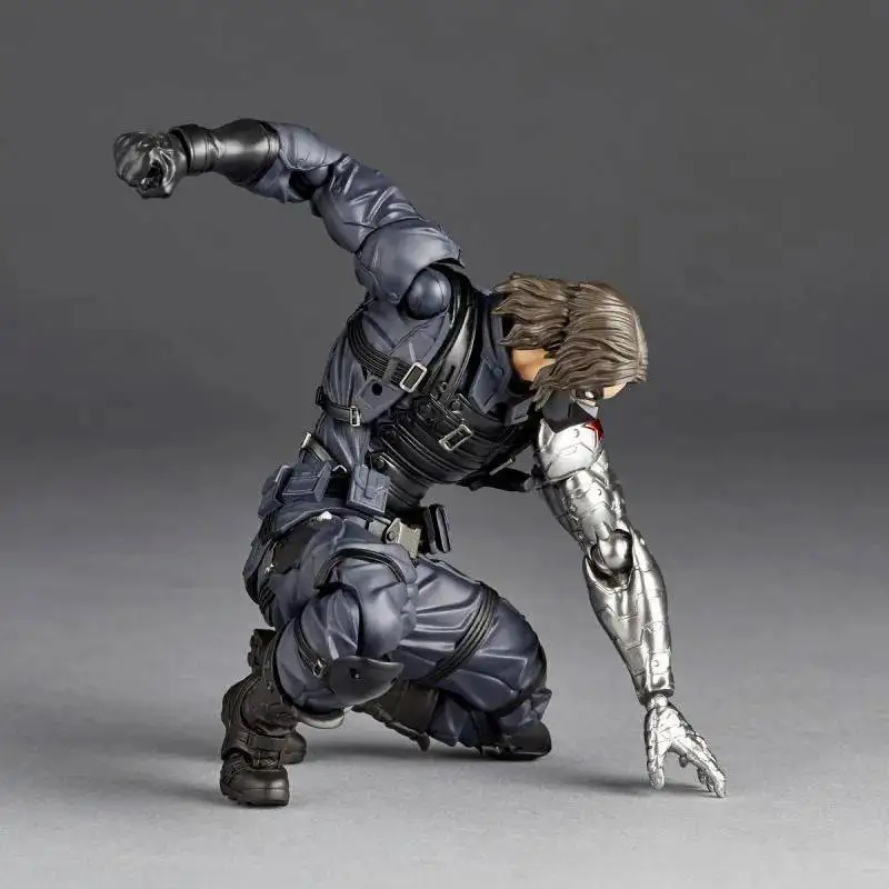 Captain American CIVIL WAR Winter Soldier Joint Moveable Articulated PVC Doll Toys Decoration 15cm