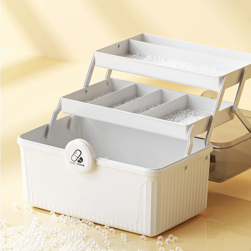 AiQUE Portable Medicine Organizer Pills Storage Box Organizer Medicine Home Plastic Cutter Weekly Portable Drug Large Capacity