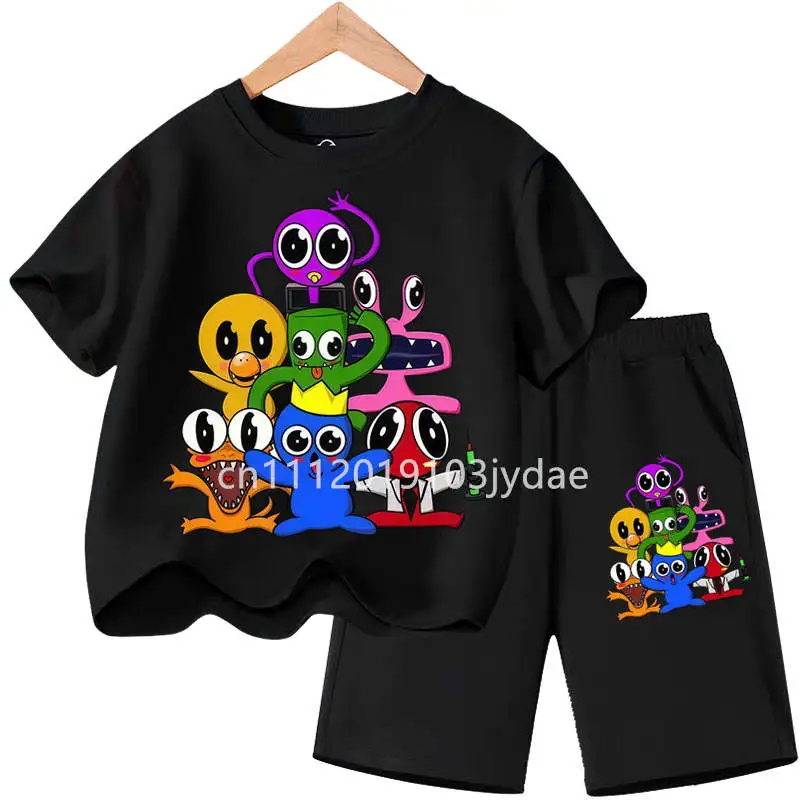 conjunto-de-camisetas-de-verao-com-manga-curta-camisetas-de-desenhos-animados-camisetas-de-jogos-e-anime-camiseta-arco-Iris-para-criancas-roupas-para-meninas-e-meninos