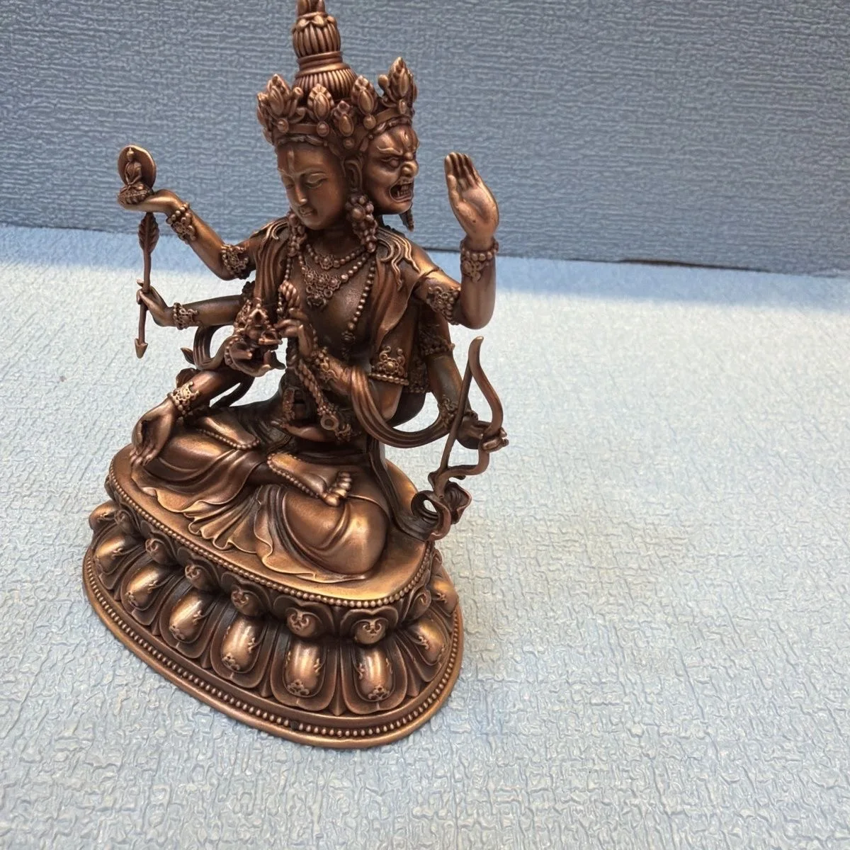 Special offer copper Buddha figure Victorious Buddha Mother Ushnishavijaya small buddha statue buddhist altar monk worship