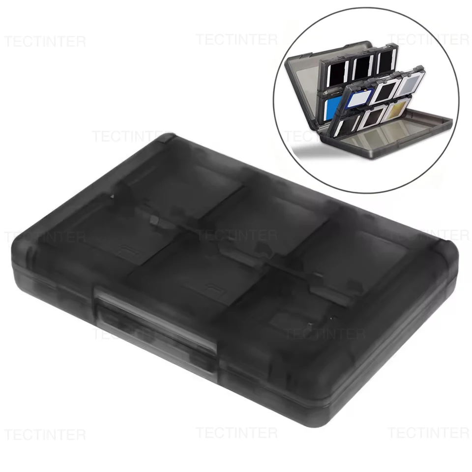 Estuche Rígido Portátil para 28 Tarjetas de Juego para NEW 3DS/3DS/DSi XL/DSi LL/DS Lite, Caja para Cartuchos de Juego para Accesorios de Nintendo