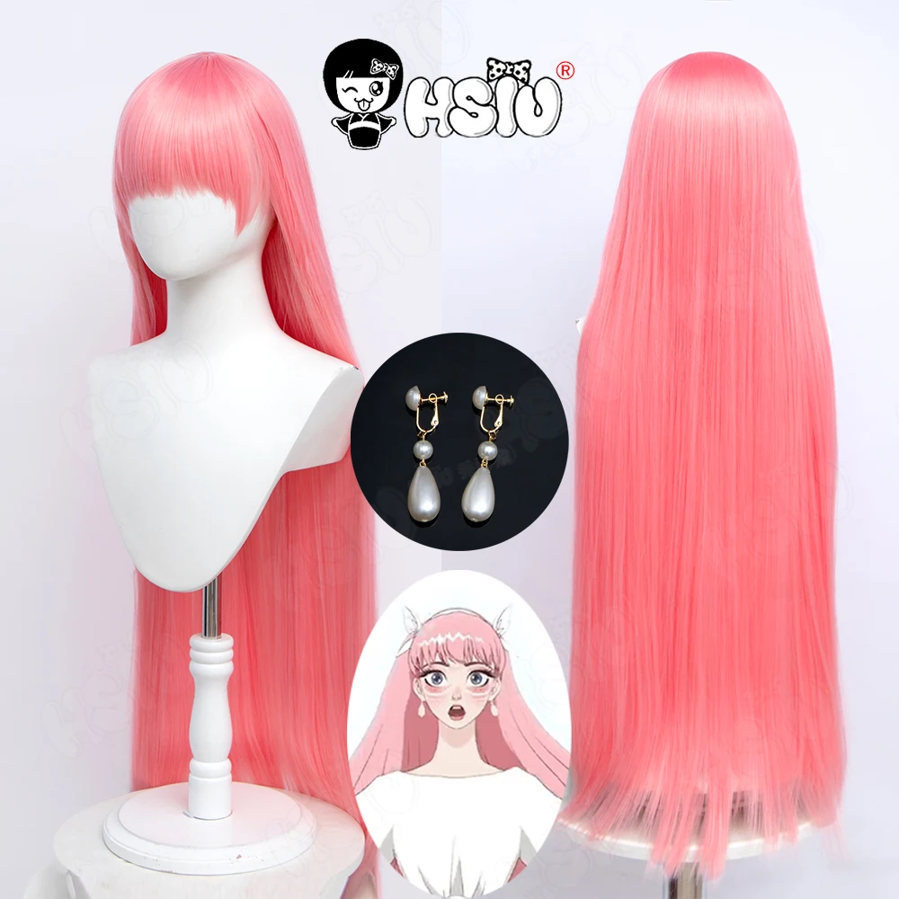 Naito Suzu Belle Cosplay Wig Anime Ryuu to Sobakasu no Hime Cosplay Wig Deep pink long hair Heat Resistant Synthetic Wig+Wig Cap