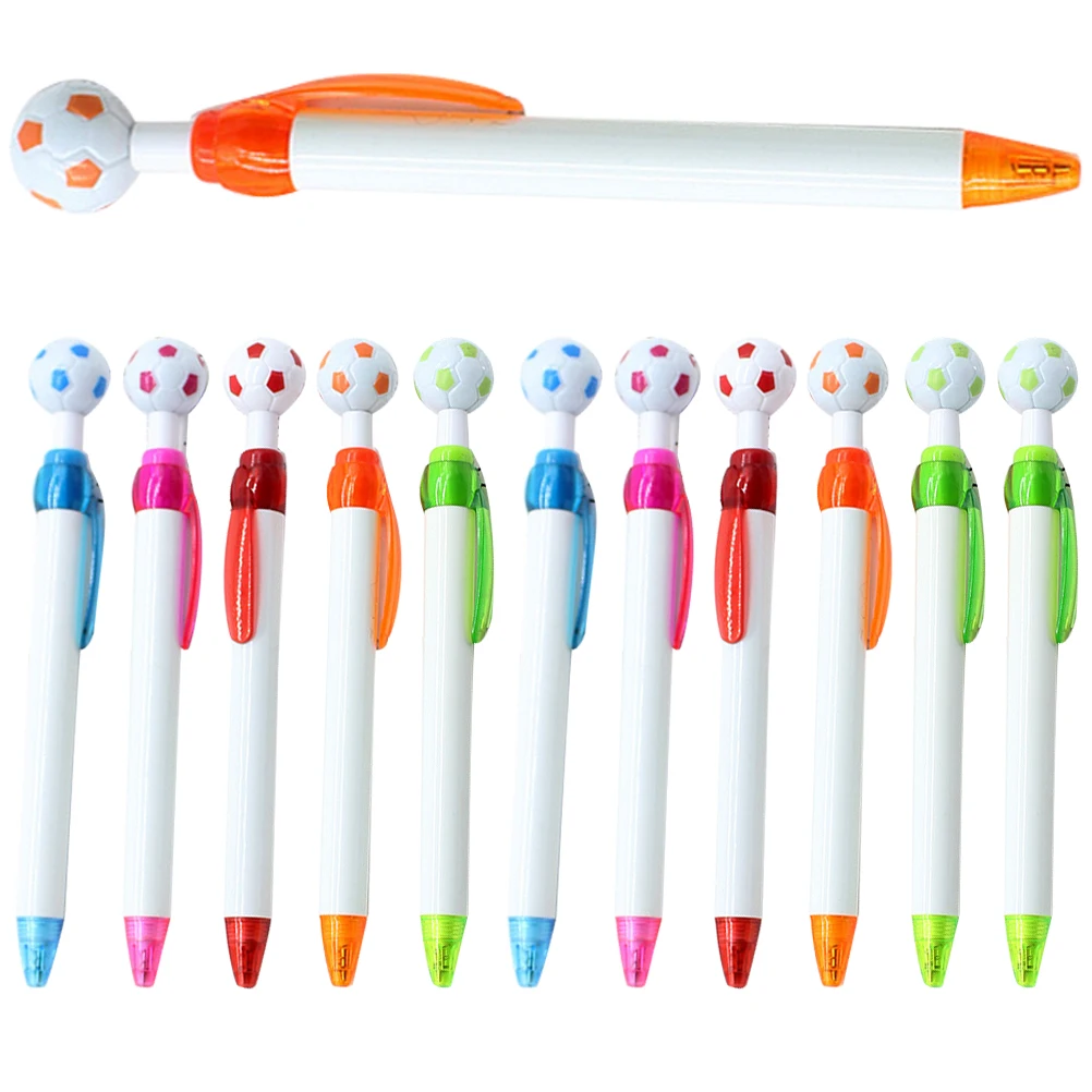 

12pcs Retractable Sports Fine Aesthetic Point Novelty Plastic Pens Writing Fun Ballpoint Pen Pens Tools Gifts