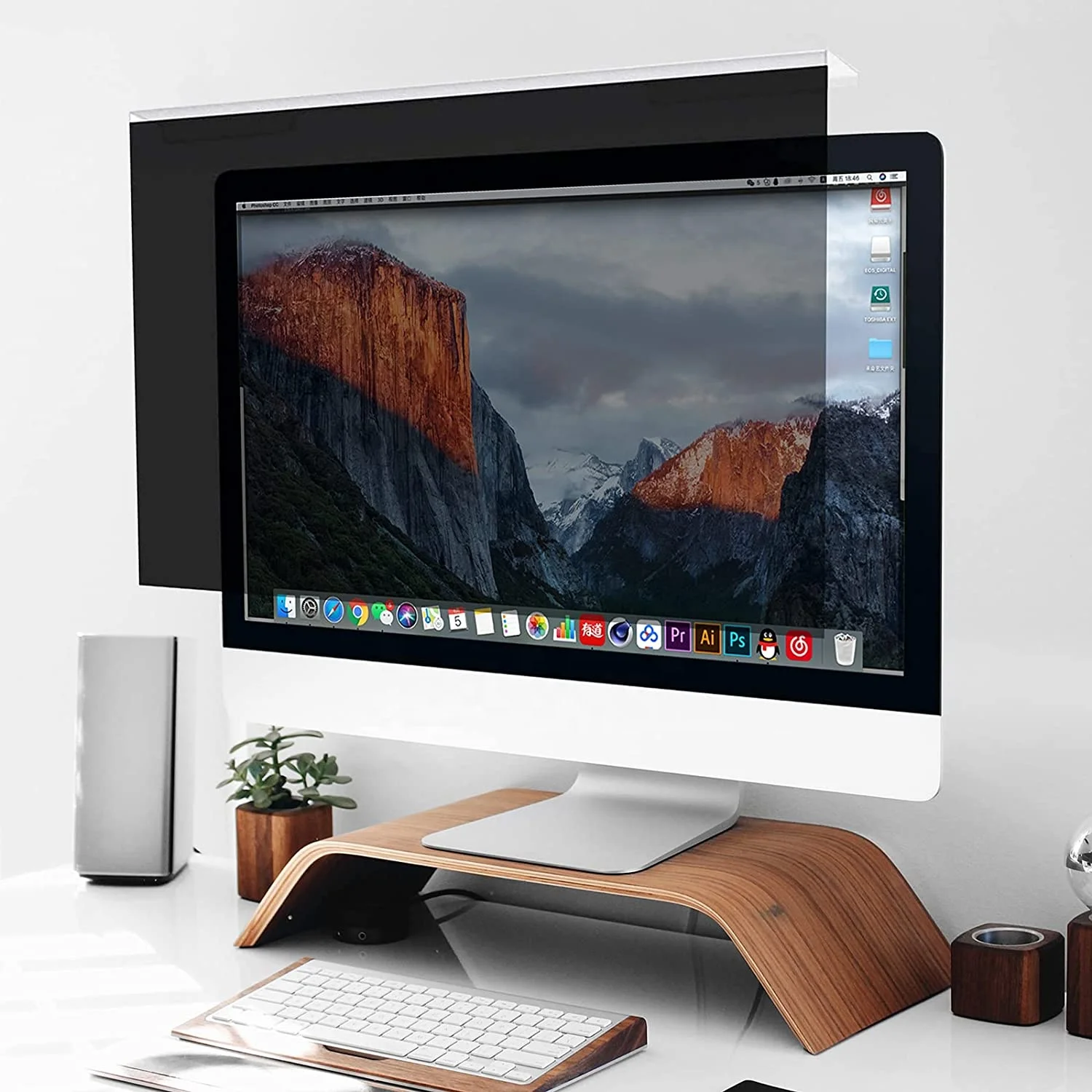 Suitable for IMC Apple 24-27-inch desktop monitor hanging high transparency anti-peeping film and eye protection film