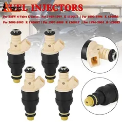 Areyourshop 4PCS 0280150210 Fuel injectors for BMW K100 Motorcycle Single Hole Disc EV1 14LB Motor Accessories