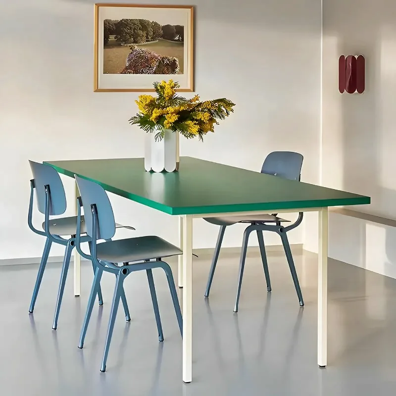 

Design Legs Dining Table Modern Rectangle Kitchen Living Dining Table Waterproof Vase Muebles Para El Hogar Home Furniture