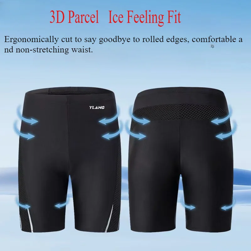 

New Men Swim Jammer Swimming Trunks Professional Swim Surf Trunks Summer Beach Lycra Quick Dry Uv Protection Gym Tights Shorts