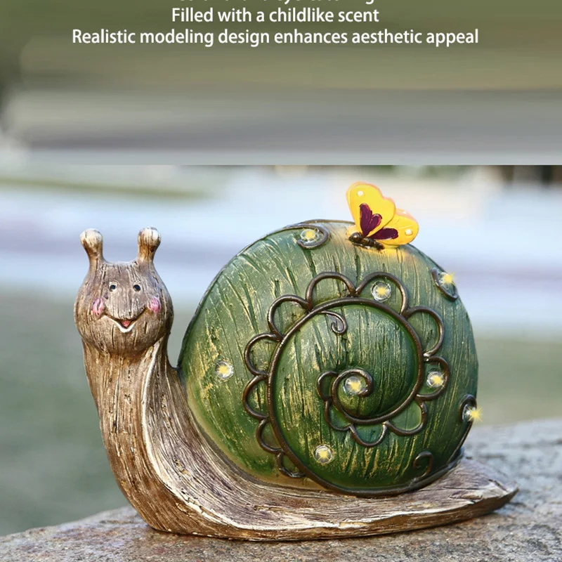 Snail Solar Light Creative Animal Ornament Outdoor Garden Courtyard Lawn Decoration LED Landscape Light