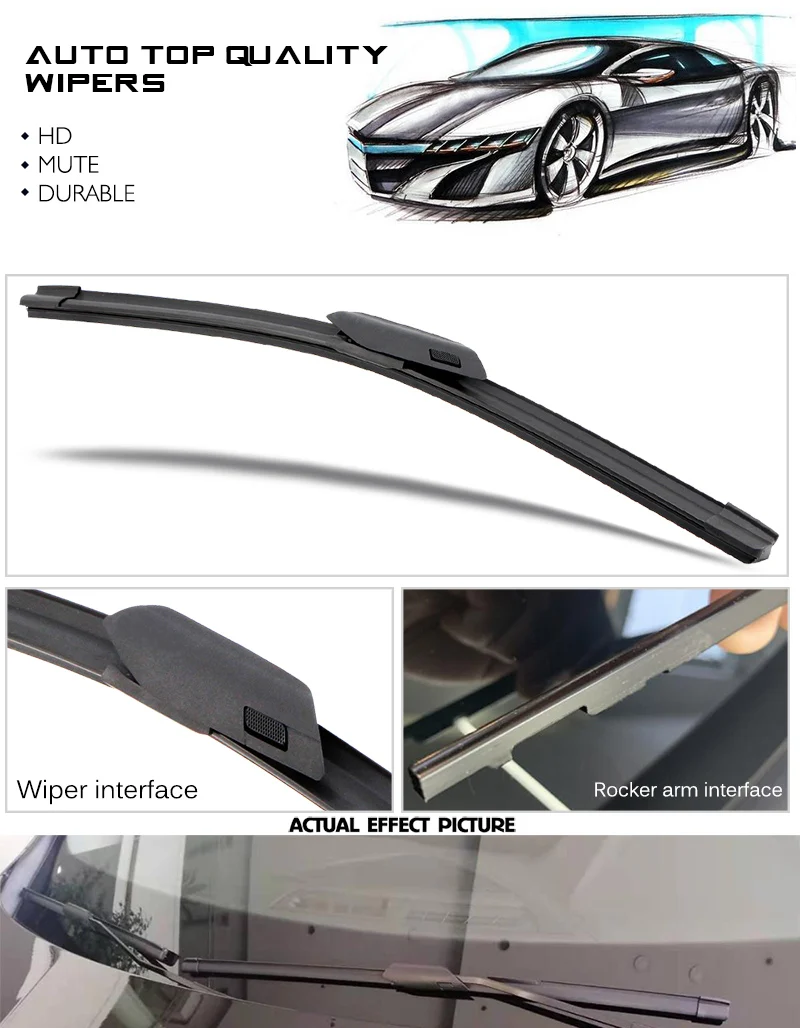 Car Wiper For Dacia Duster MK2 2016-2018 Windshield Rubber Silicon Refill Front Window Wiper 24