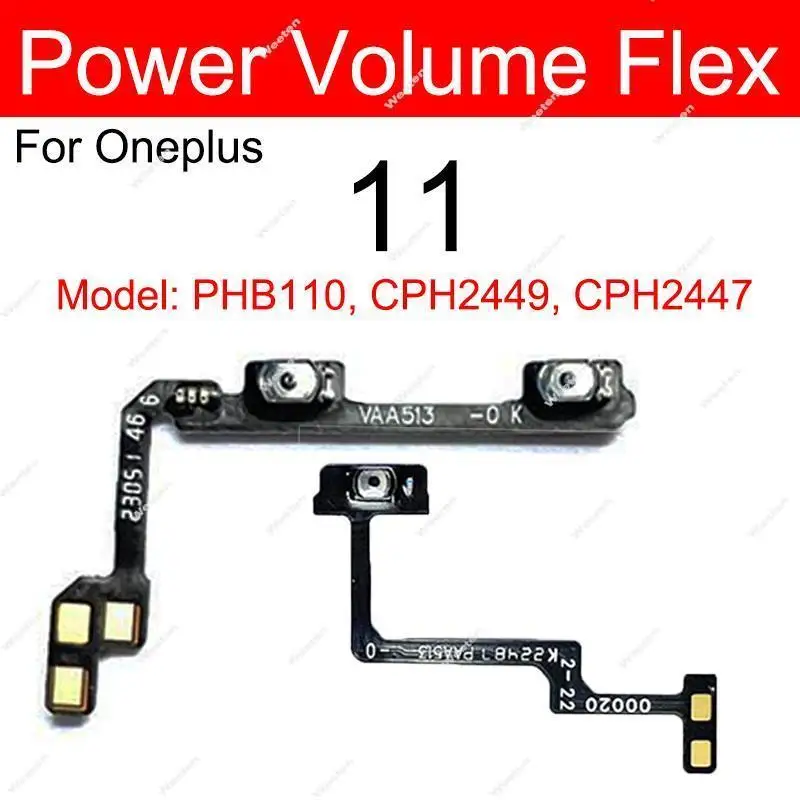 Volume Power Flex Cable For OnePlus 1+ 10R 10T 11 11R 12 On Off Power Volume Side Flex Ribbon Parts