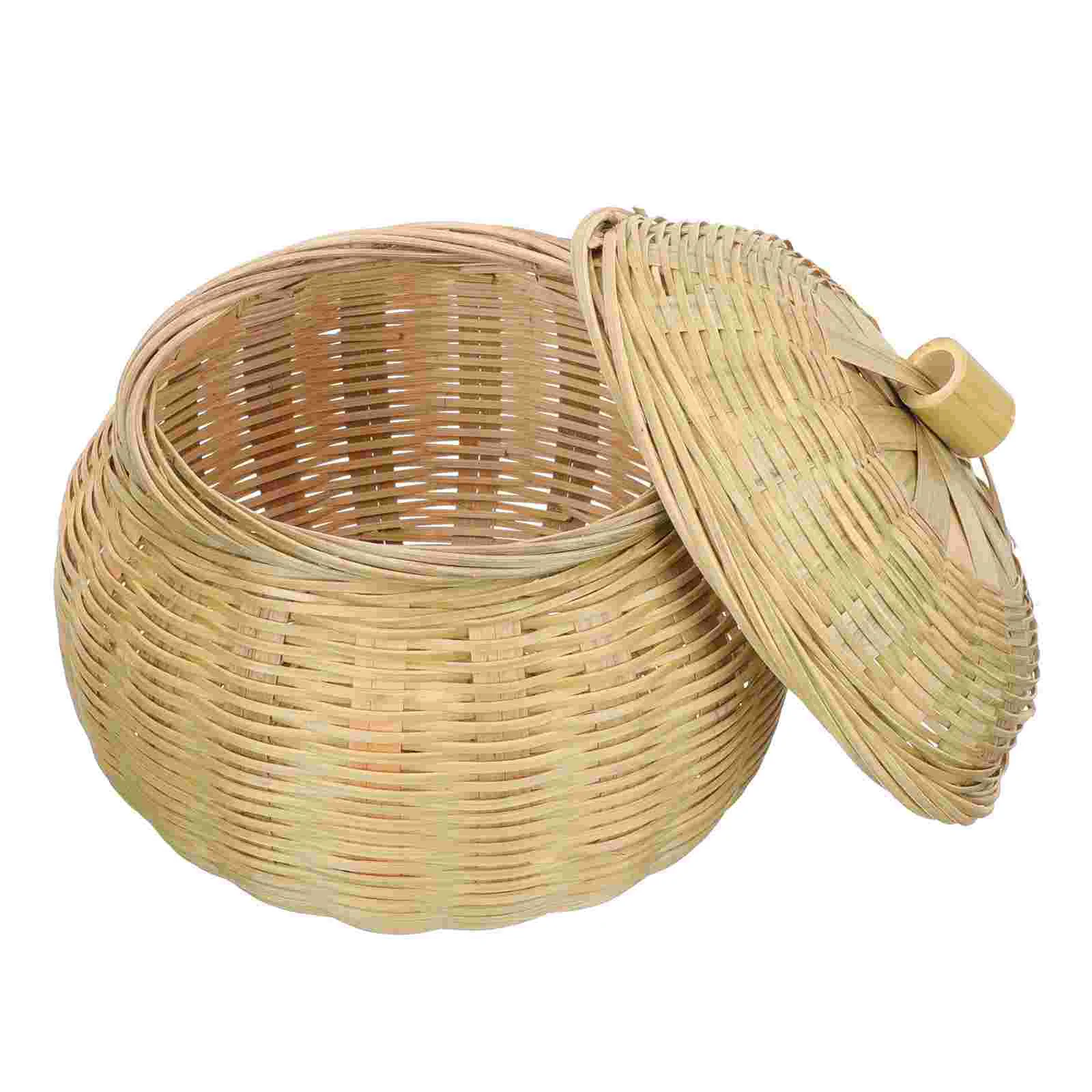 Bamboo Storage Basket Baskets Bamboo-woven Home Sundries Potato Weaving Handmade Household Creative