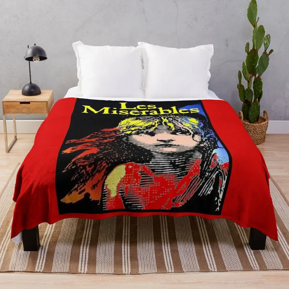 LES MISERABLES: Restored Colorized Advertising Print Throw Blanket For Baby Winter beds Blankets