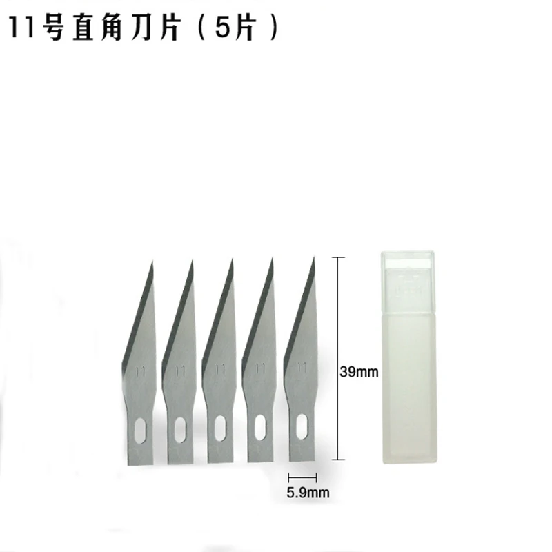 Antislip metalen scalpel + 11 stuks SK5 messen houtsnijwerk messen fruit voedsel ambachtelijke sculptuur graveermes handgereedschap WL-9302S