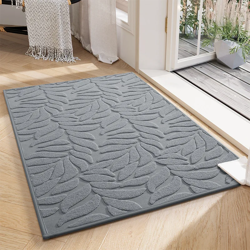 

Entrance Floor Mat Cabernet Velvet Non Slip Super Water Absorption Soft Dry Fast Machine Washable Multi-scenario Application