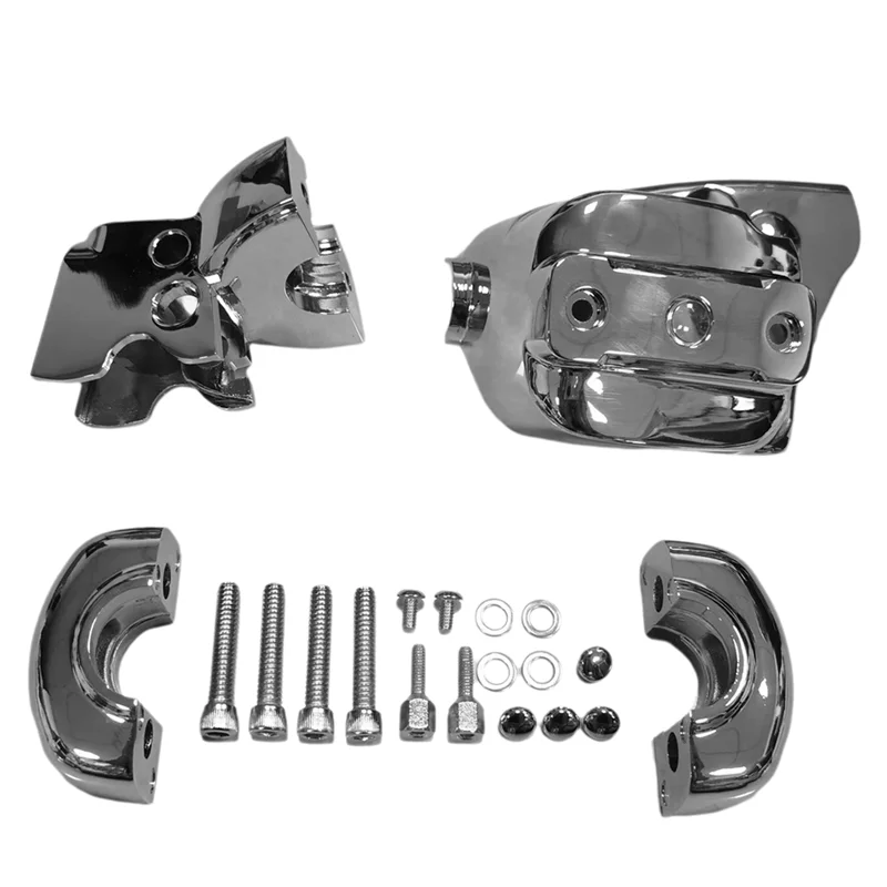 

Handlebar Control Kit Chrome Dress-Up Cover For 96-14 Softails 96-17 Dynas 96-03 Front Clutch Handle Bars