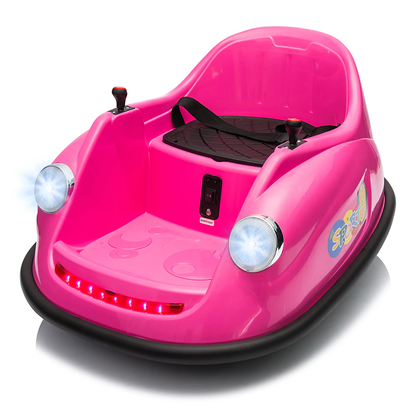 Coches de parachoques para niños pequeños, regalo de coche de parachoques eléctrico para niños, montar en coche, coche con batería de 12V para niños con control remoto, giro de 360 grados