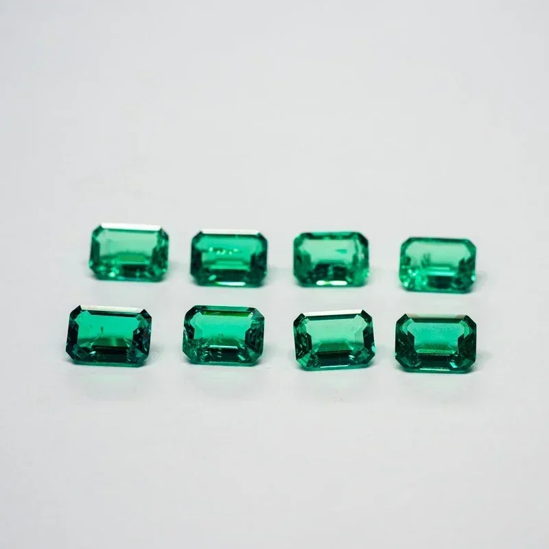 

Emeralds Green Color Rectangle Emerald Cut Laboratory Columbia 5x7mm about 1.0ct Selectable AGL Certificate