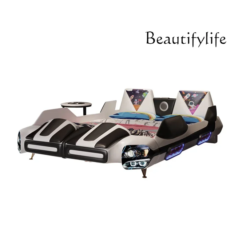 X36 Multifunctional Bed 1.2 Meters 1.5 Meters, With Storage Bluetooth Solid Wood Bed Cartoon Bed