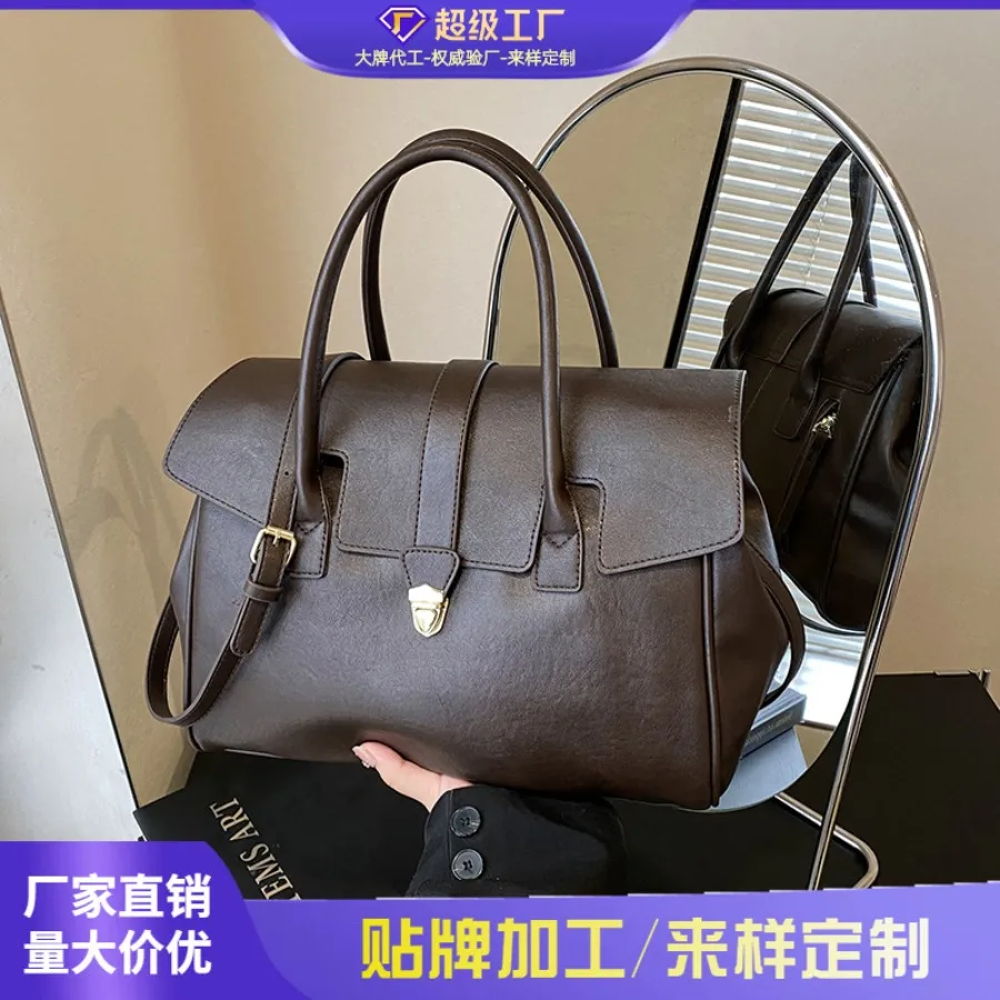 

【Новый стиль】Ретро-модная повседневная сумка-тоут, новинка 2026 года, универсальная сумка через плечо большой вместимости, высококачественная большая сумка.