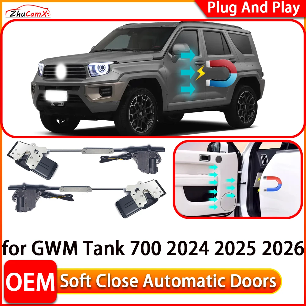 

ZhuCamX for GWM Tank 700 2024 2025 2026 Car Automatic Electric Soft Close Door Closer Power Closing Door Comfort Closing System