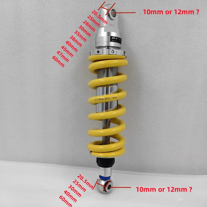 調整可能なベネリ用ショックアブソーバー,13mmスプリング,325mm, 345mm, 365mm,500mm,leoncino 302,bn 302,900 s,benelli 502,sei,trk,,502x