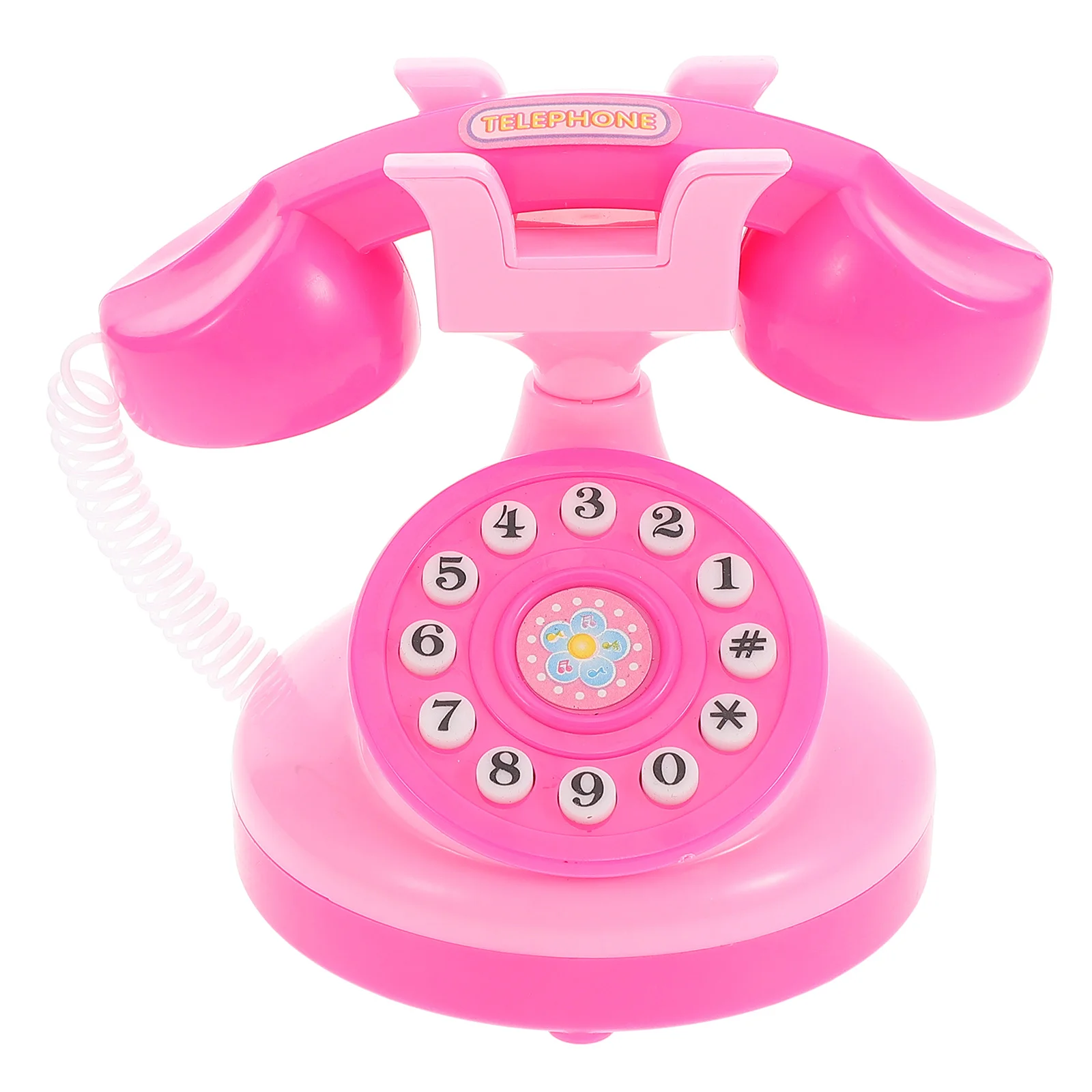 Mini téléphone enfant en bas âge Vintage faux rotatif en plastique Miniature poupées maison enfant cellule