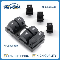 Novosa-Interruptor de Control de Elevalunas eléctrico para coche, accesorio para Audi A3, A4, S4, RS4, A6, S6, RS6, Q7, 8P1, 8PA, 4F0959851H, 4F0959855B