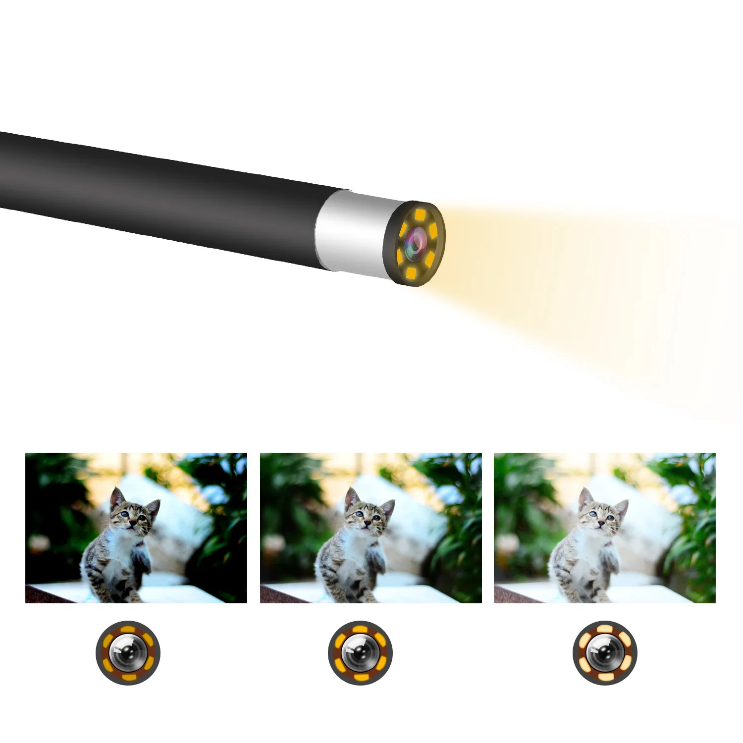 5.5mm Wired Endoscope Camera For Vagina Cervical Inspetion USB/Type-C 3 IN 1 USB Cam IP67 Waterproof 6 Adjustable LEDs view 3
