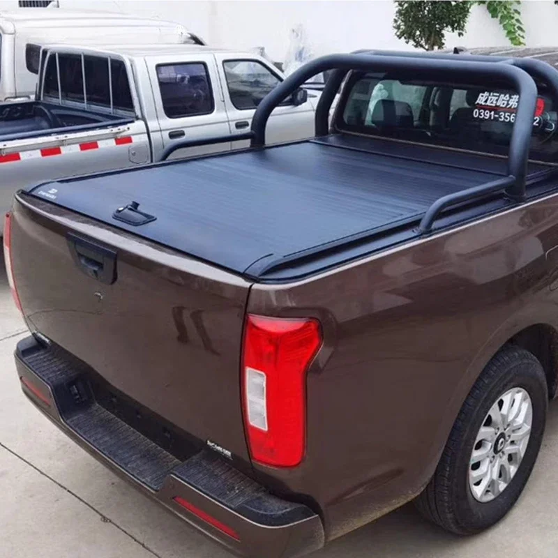 YTPIONEER Aluminum Pickup Truck Bed Cover Roll Up  Roller Lid retractable cover tonneau truck cover for Ford-150