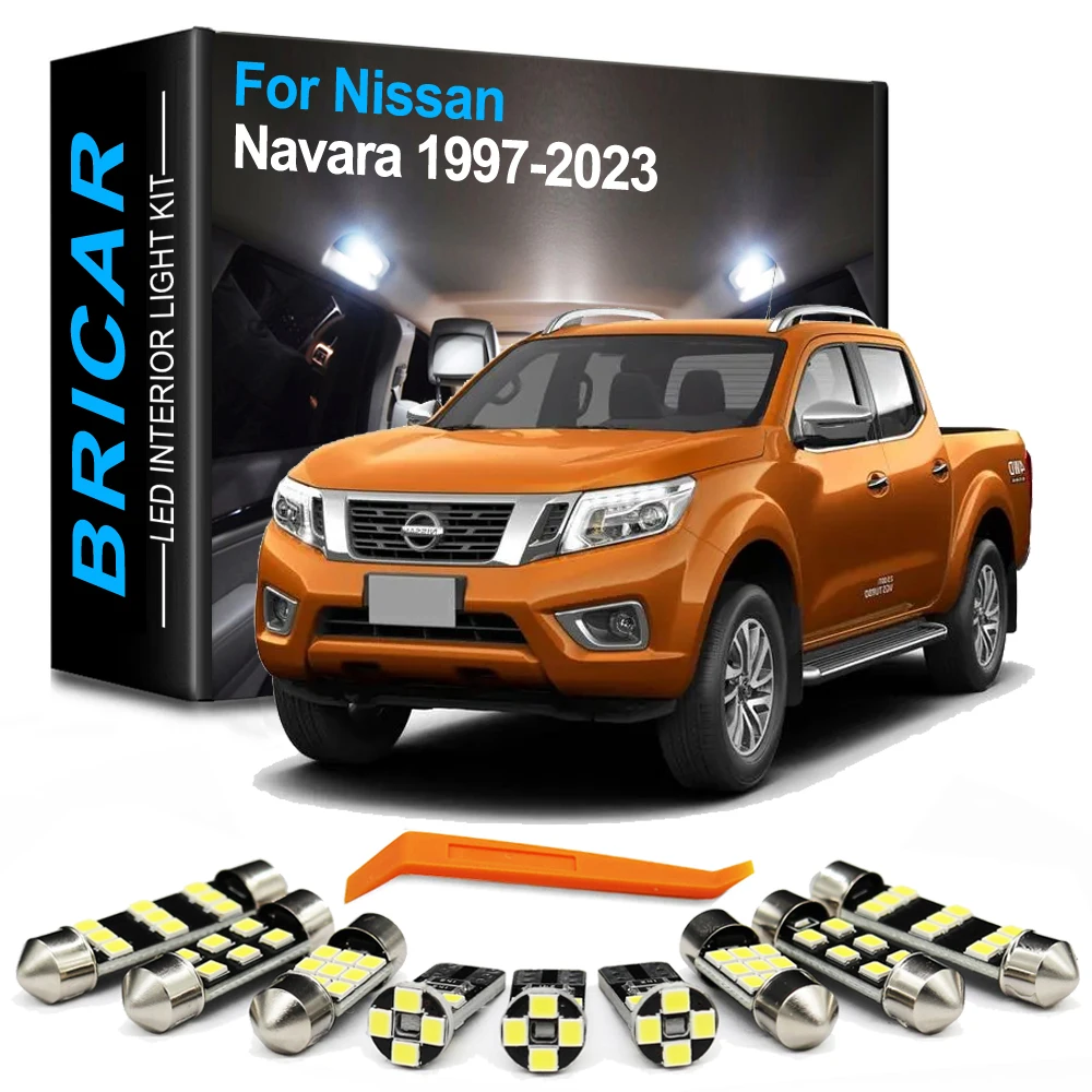 Brlcar LED Interior Bulb Light Kit For Nissan Navara D22 D40 D23 1997-2019 2020 2021 2022 2023 Canbus Car Reading Trunk Lamp