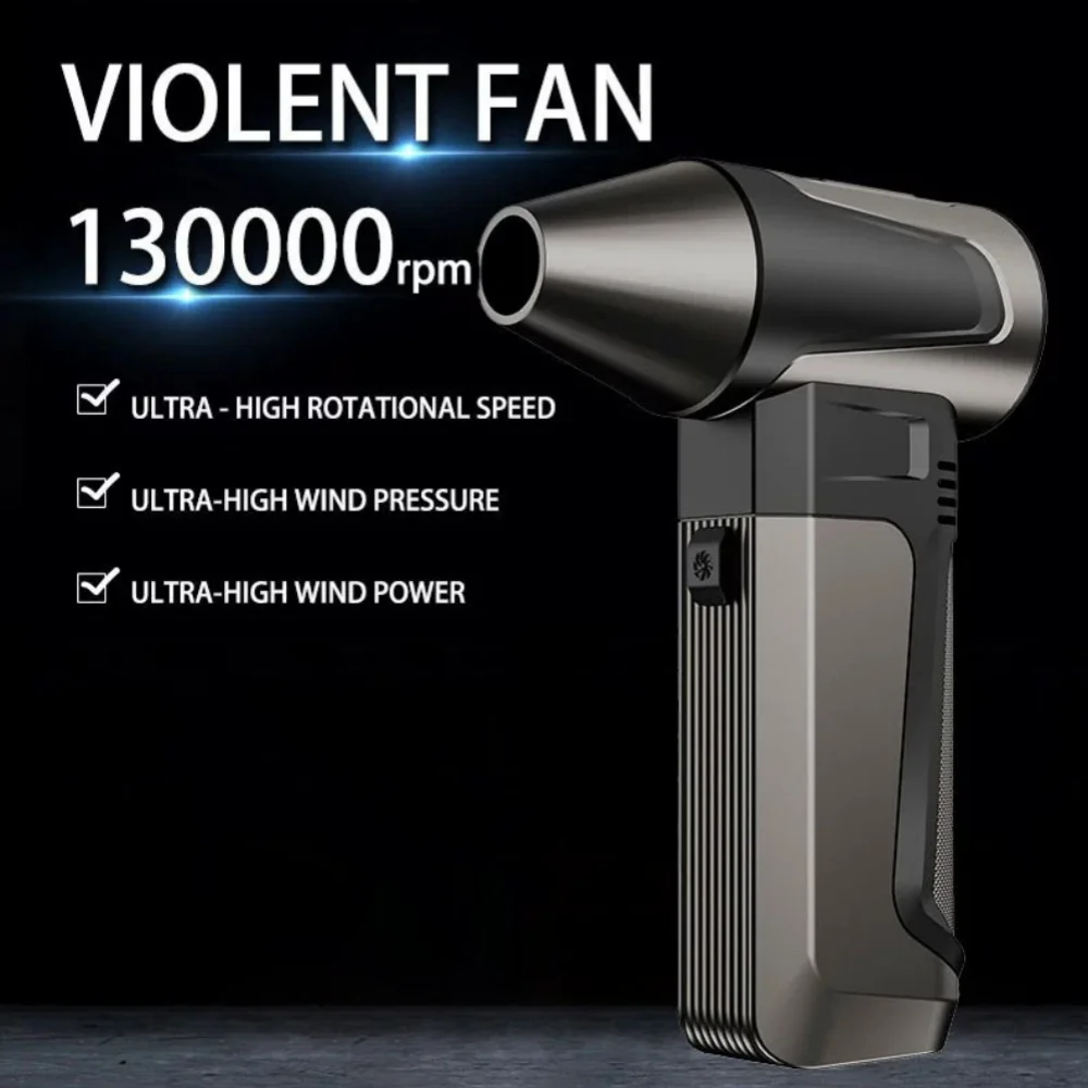 160000RPM Mini Turbo Jet Fan Electric Air Blower Adjustable wind speed Turbo Violent Blower Rechargeable Compressed Air Duster