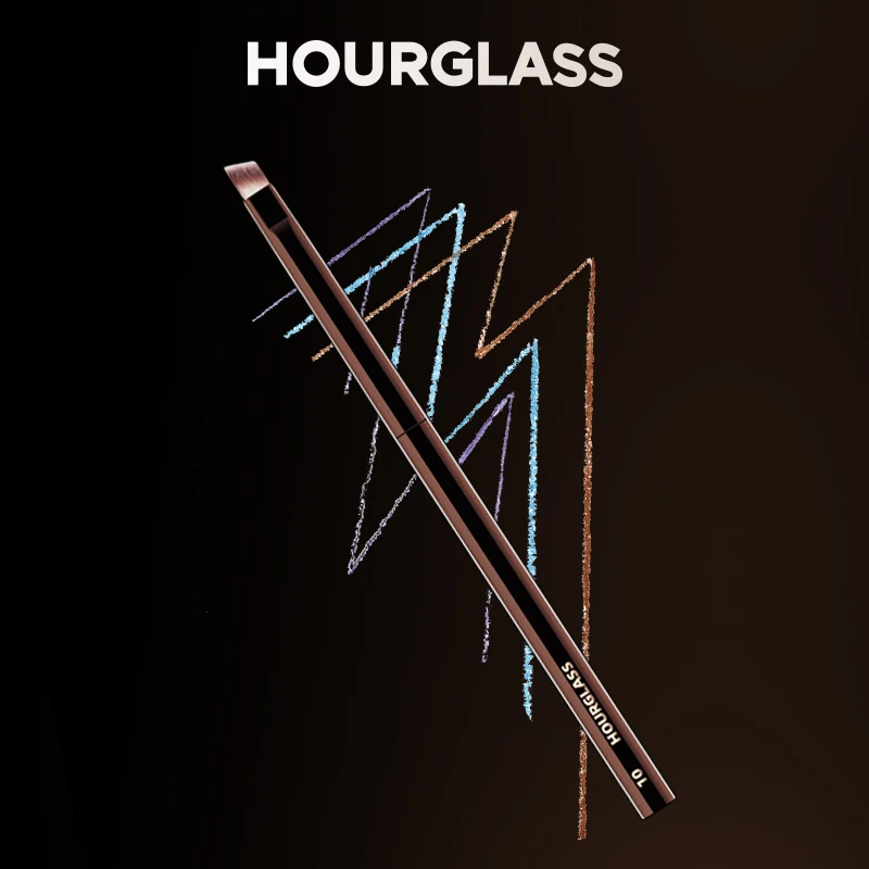 Hourglass-Pinceau de maquillage pour eye-liner et eye-blogueur, poils en fibre douce et douce pour la peau, design tendance, pinceau pour les yeux unique, n ° 10