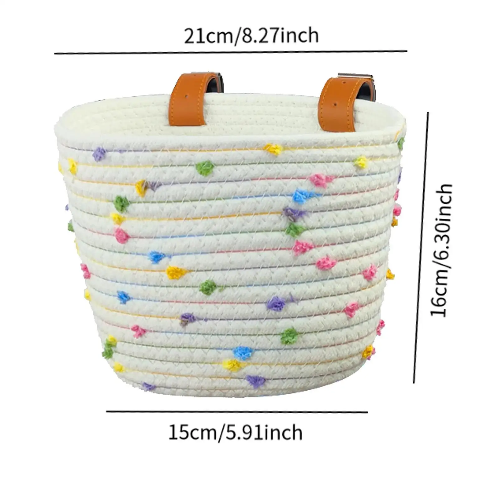 Kids Bike Basket Cargo Rack Decor with Adjustable Straps for Children Riding image 6
