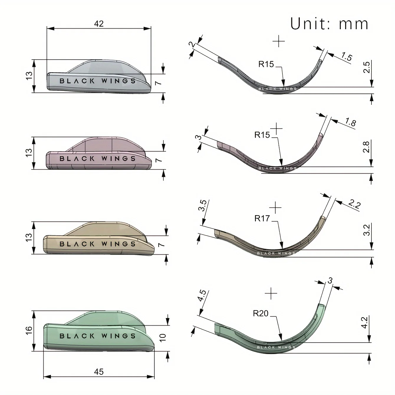 4 paires de coussinets en Silicone pour rehaussement de cils, ensemble d'outils de moules de permanente de cils auto-adhésifs de Style gelée