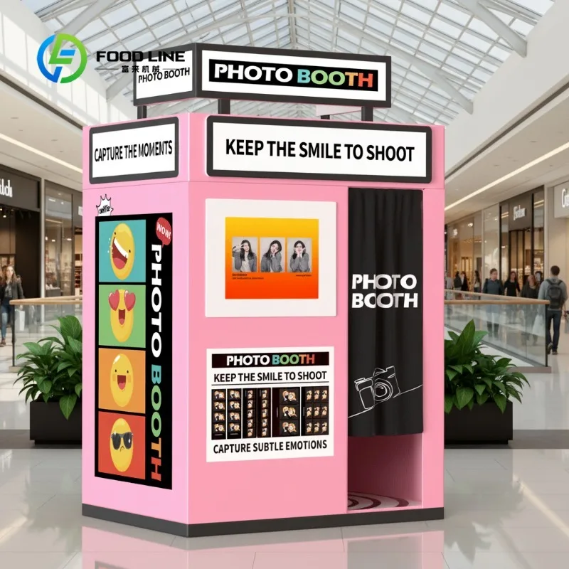 Customized Lift Screen WiFi Smart Selfie Machine with Phone Camera for Retail Store Indoor Mall Photo Booth
