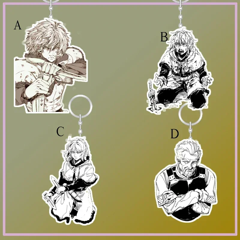 Anime Keychain  Thorfinn Thordarson Acrylic Keyring strap Figure Hanging Accessories 6cm