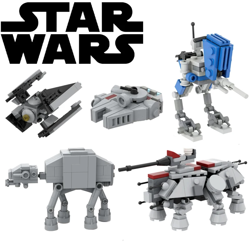 Juguetes de Star Wars, bloques de construcción AT-TE, transportador blindado todo terreno, modelo de Star Wars Millennium Falcon, bloques de construcción, regalo
