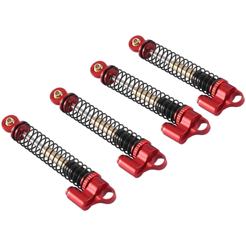 Amortecedor de metal estendido de 4 unidades 53 mm para peças de atualização de carro de esteira rolante axial SCX24 AX24 1/24 RC, 2